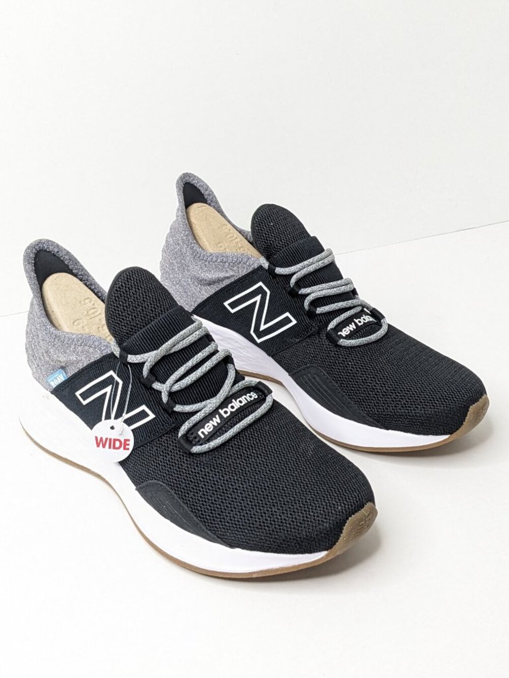 New Balance Fresh Foam Roav Athletic Running Shoes Black Grey Women's 9 Wide